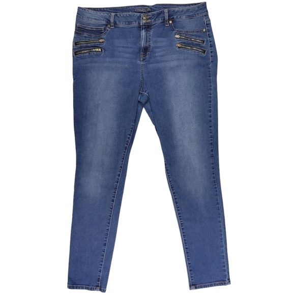 Maurices Womens Front Zip Pocket Skinny Jeans Size XXL - Picture 1 of 8